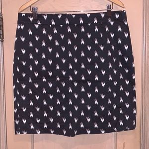 Gap black patterned stretch pencil miniskirt - 12